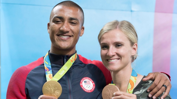 Ashton Eaton won decathlon gold at the Rio Olympics, while his wife, Brianne Theisen-Eaton, took heptathlon bronze. (Frank Gunn/ The Canadian Press) 