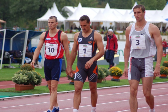 Madis Kallas,Roman Šebrle,Dmitri Karpov at Talence Decastar 2006